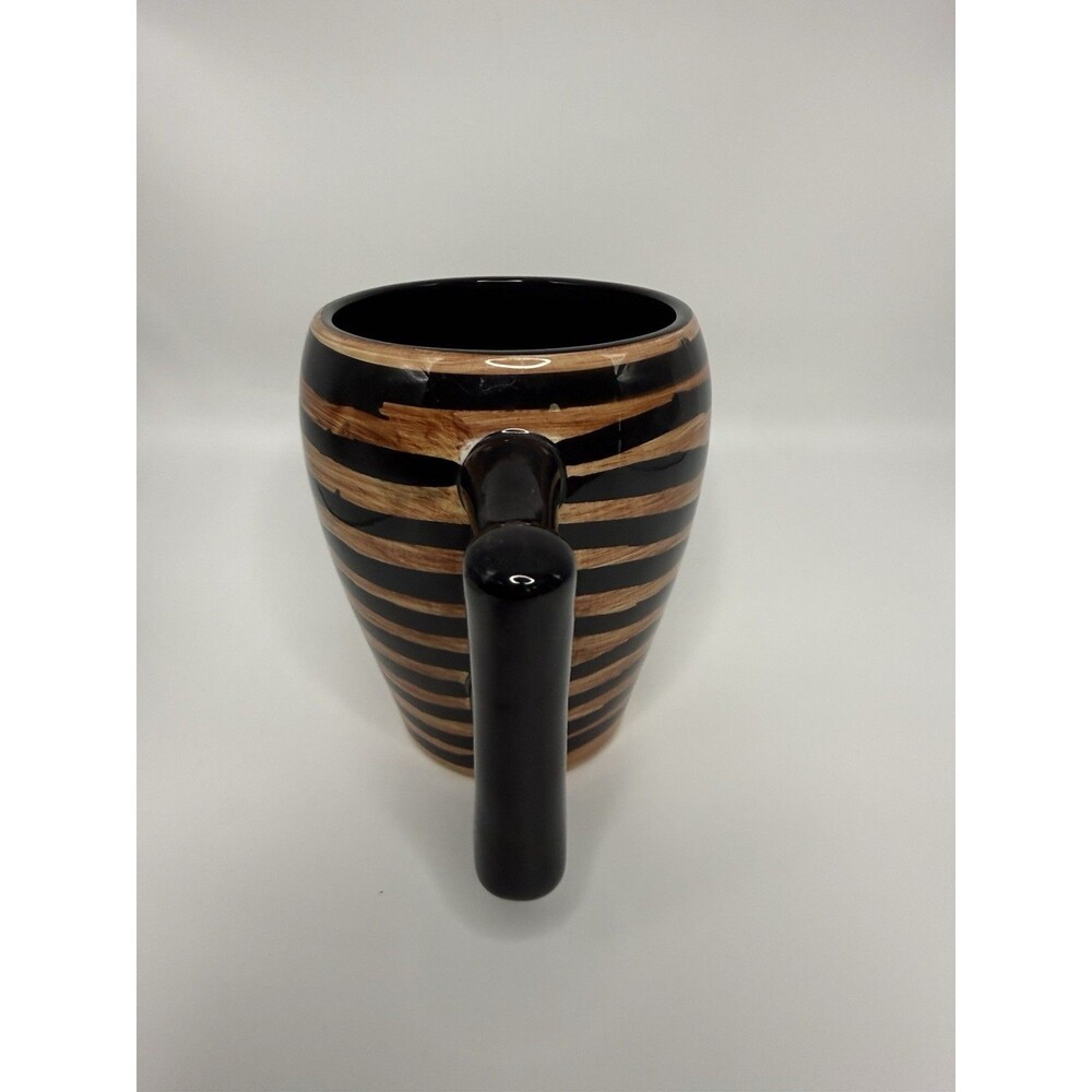 Raymond Waites Batik Certified International Large Coffee Mug Striped Ceramic - Picture 2 of 5